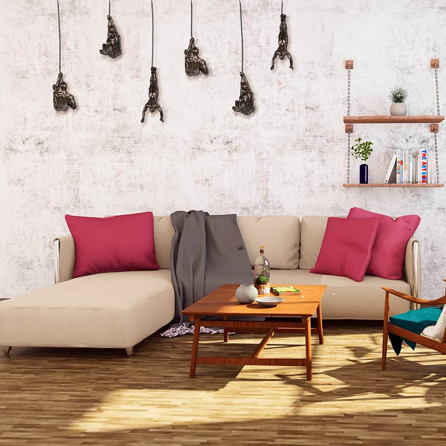 Wall Sculpture Art – Climbing Figures Decorative Accent 7