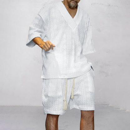 Frederick - Knitted Shirt and Shorts Set - Casual - Casual Couture - Ideal for Summer