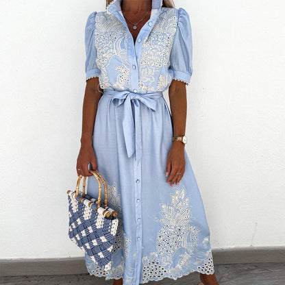 Women's Short Sleeve A-Line Dress