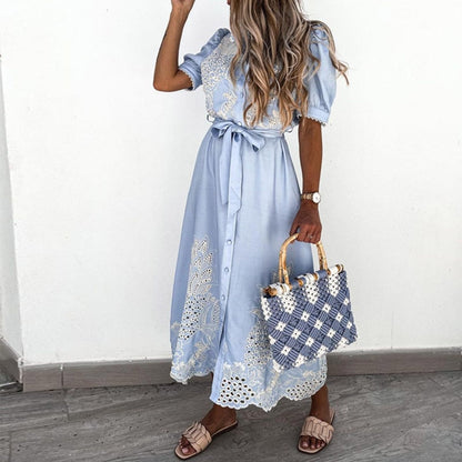 Women's Short Sleeve A-Line Dress