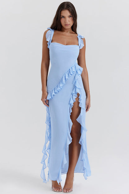 Women’s Maxi Dress with Ruffle and Slit