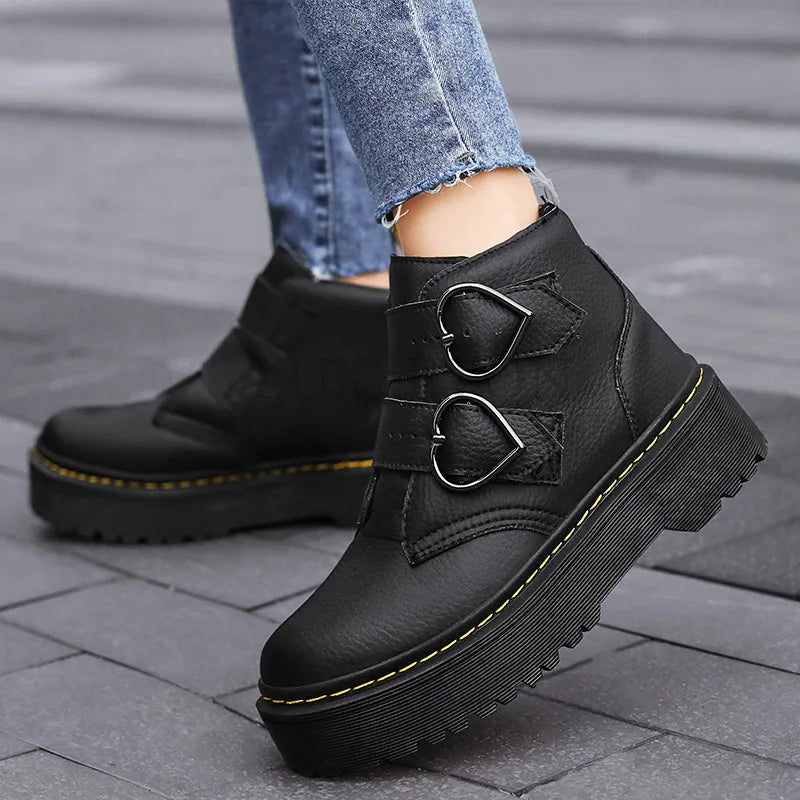 Women's Ankle Boots with Adjustable Strap
