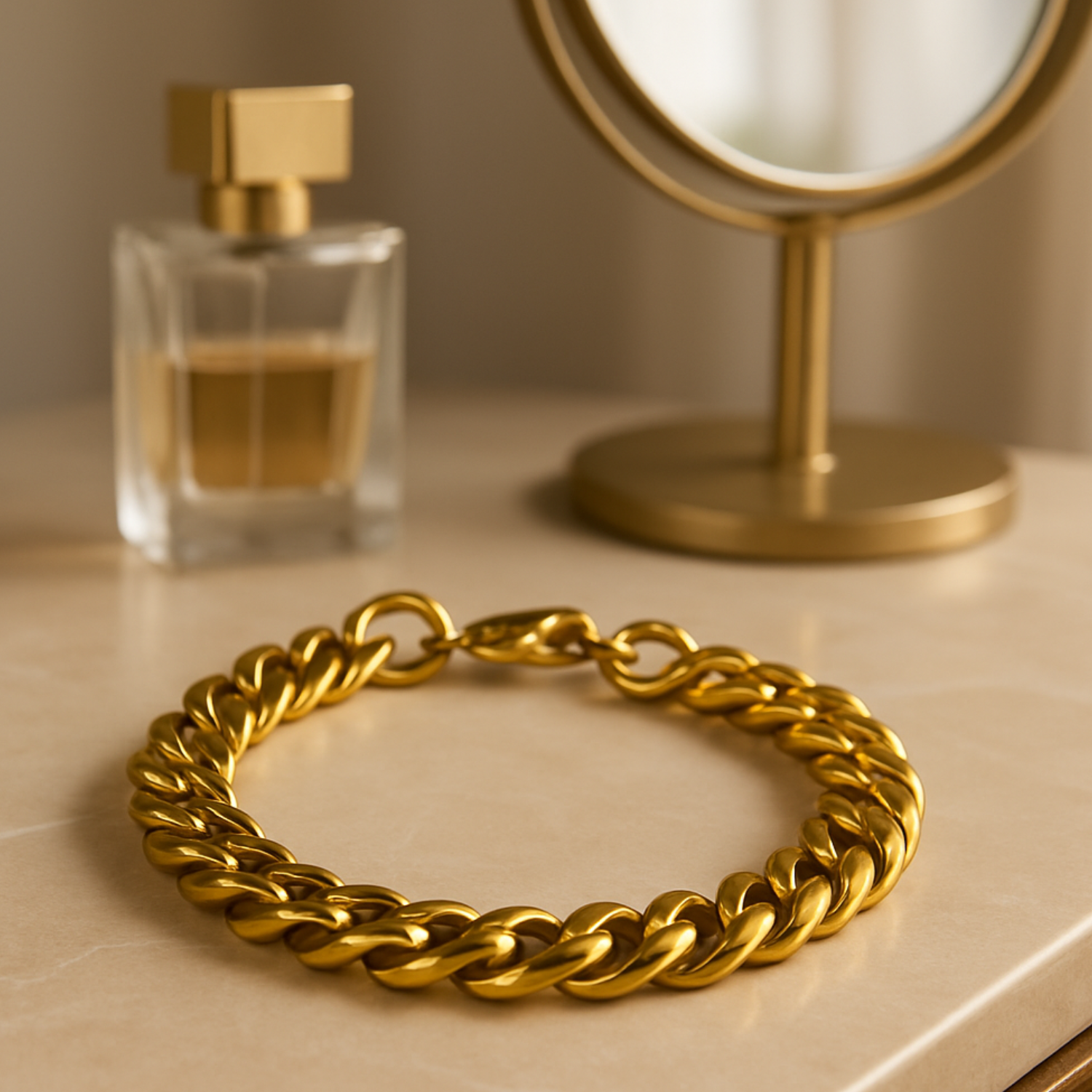 Women’s Bracelet with Classic Curb Chain Design 0