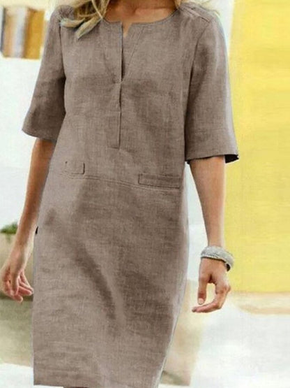 Women's V-Slit Neck Dress