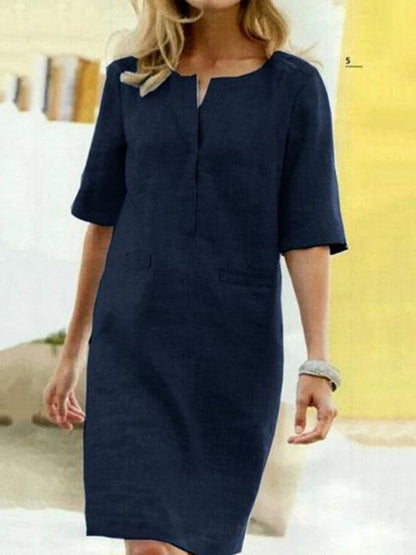 Women's V-Slit Neck Dress