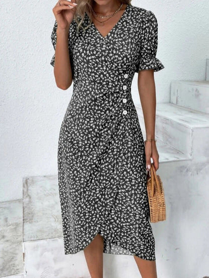 Women's Midi Dress with Buttons