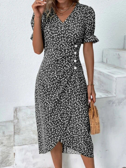 Women's Midi Dress with Buttons