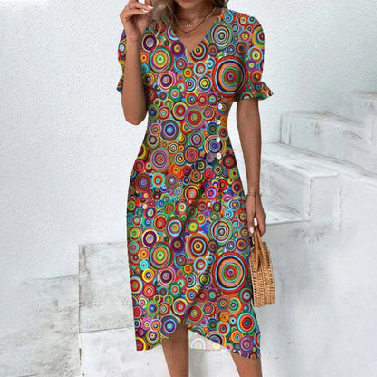 Women's Midi Dress with Buttons