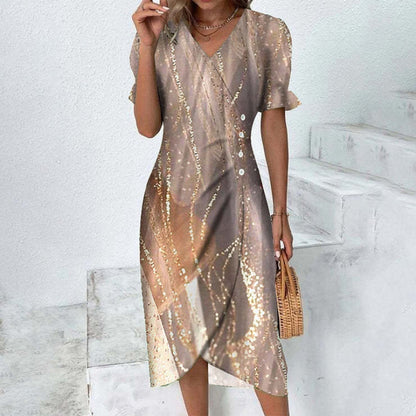 Women's Midi Dress with Buttons