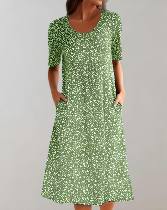 Women's V-Neck A-Line Dress