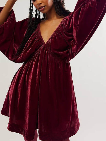 Women's V-Neck Mini Dress