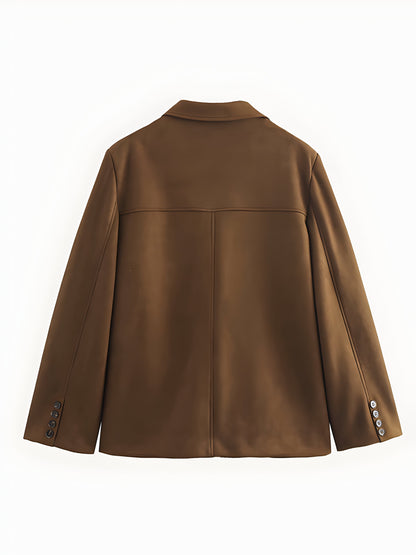 Women's Lightweight Button Jacket with Pockets