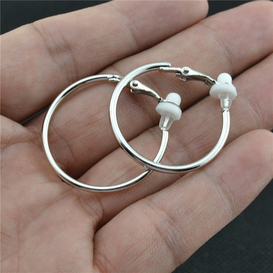 Women’s Clip-On Earrings with Round Design 0