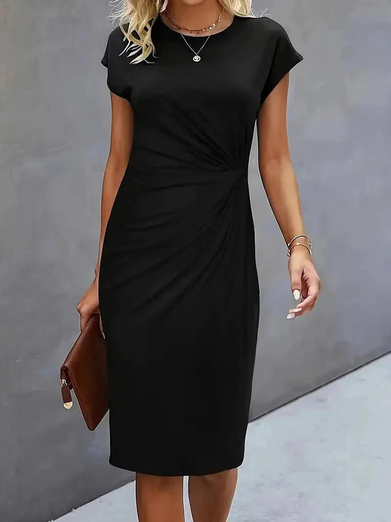 Women's Dress with Round Neckline