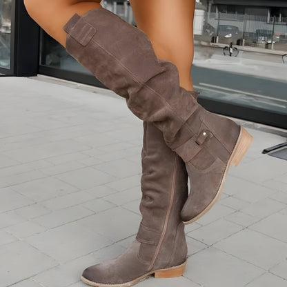 Women's Knee-High Boots with Side Zip