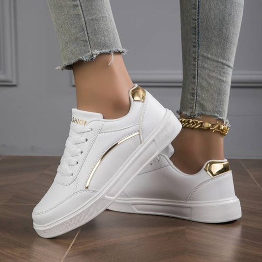 Women's Sneakers with Metallic Accents