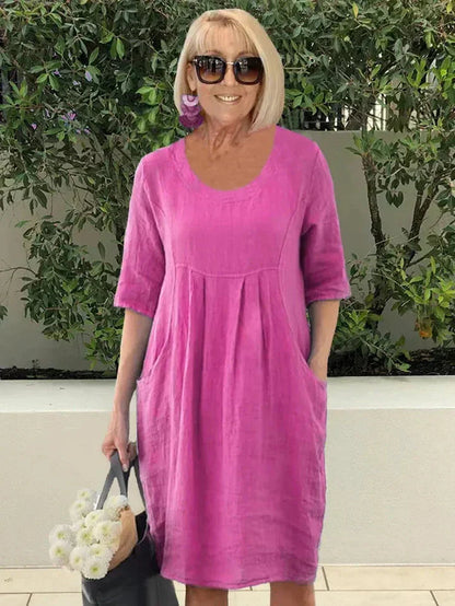 Women's Midi Dress with Half Sleeve