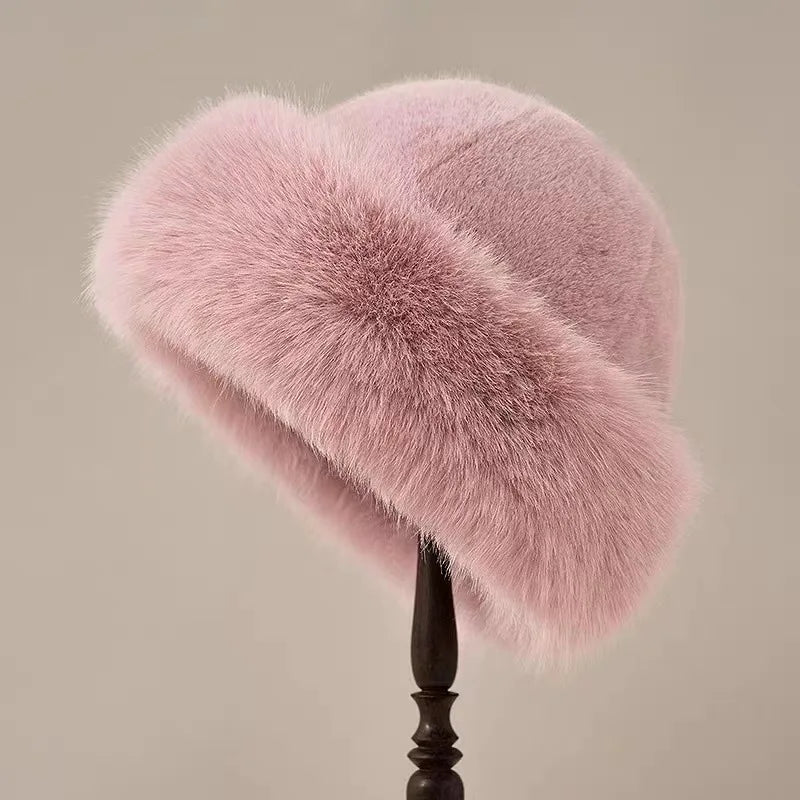 Women's Fur Hat with Ear Coverage for Winter