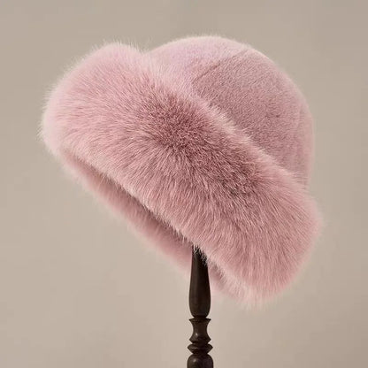 Women's Fur Hat with Ear Coverage for Winter