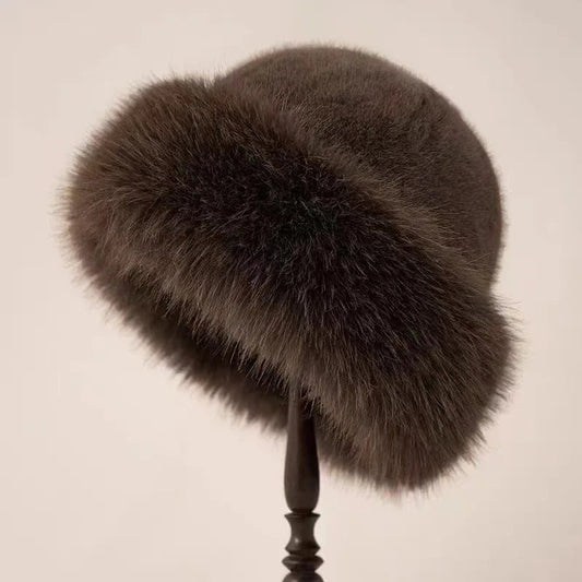Women's Fur Hat with Ear Coverage for Winter