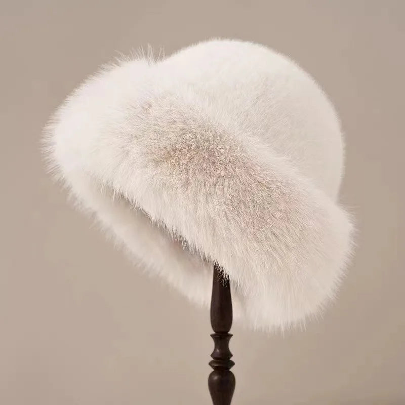 Women's Fur Hat with Ear Coverage for Winter