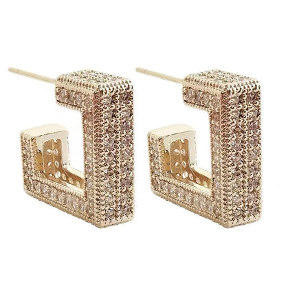 Women’s Dangle Earrings with Square Design 0