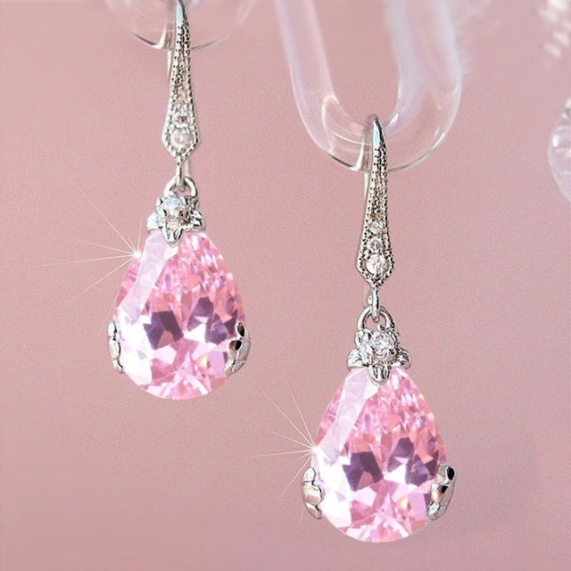 Women’s Drop Earrings with Pear Shape Design 1