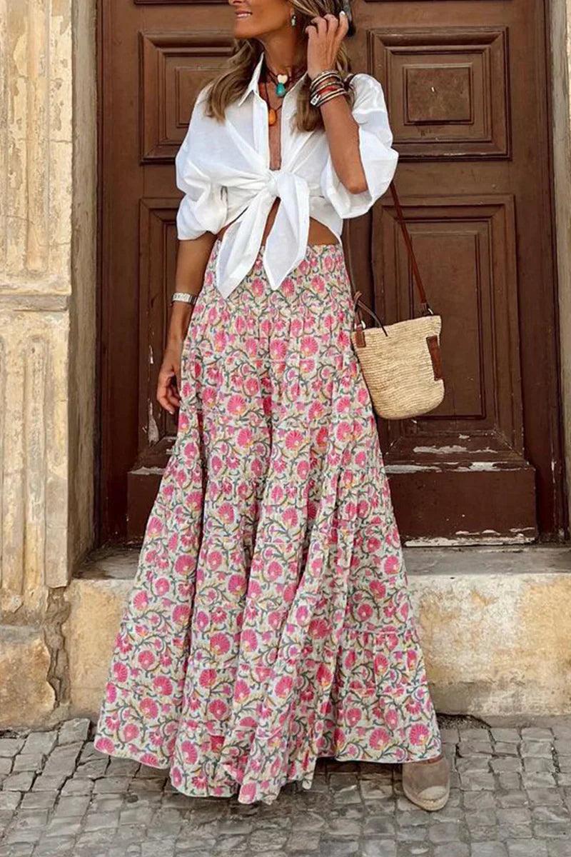 Women's Printed Maxi Skirt