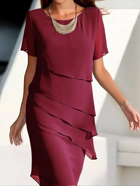Women's Dress with Pleated Detail