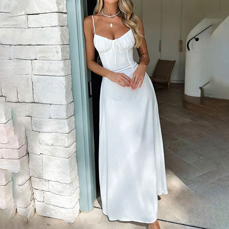 Women's Ruched Bodice Maxi Dress