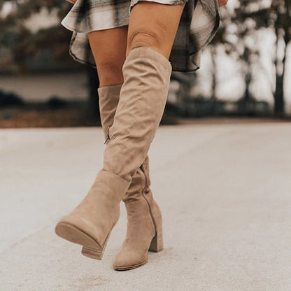 Women's High-Heeled Knee High Boots
