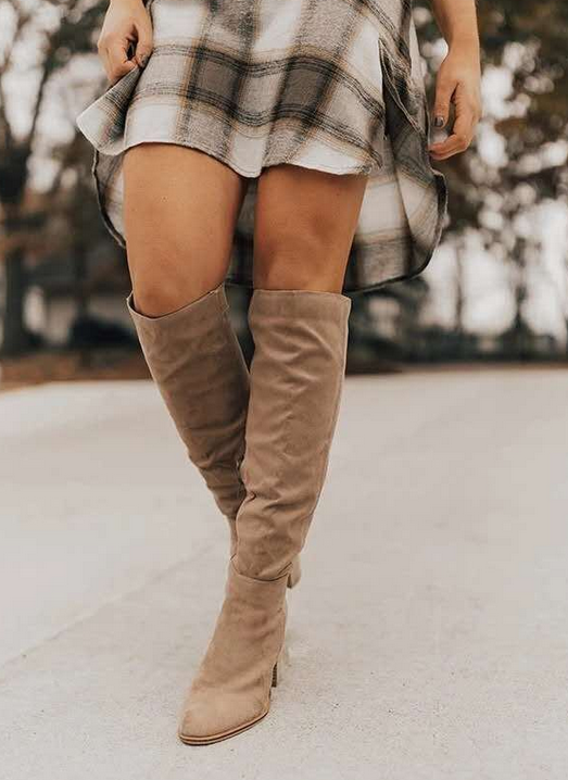 Women's High-Heeled Knee High Boots