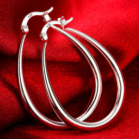 Women’s Hoop Earrings with Smooth Circle Design 0