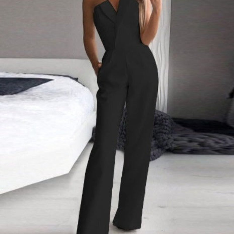 Women's Strapless Wide-Leg Jumpsuit