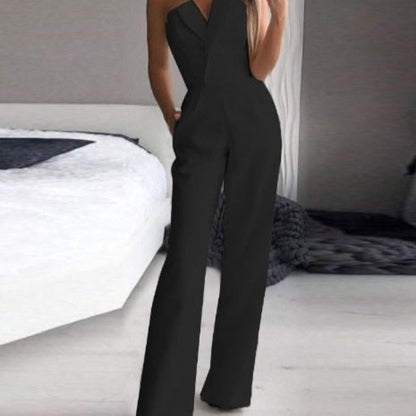 Women's Strapless Wide-Leg Jumpsuit