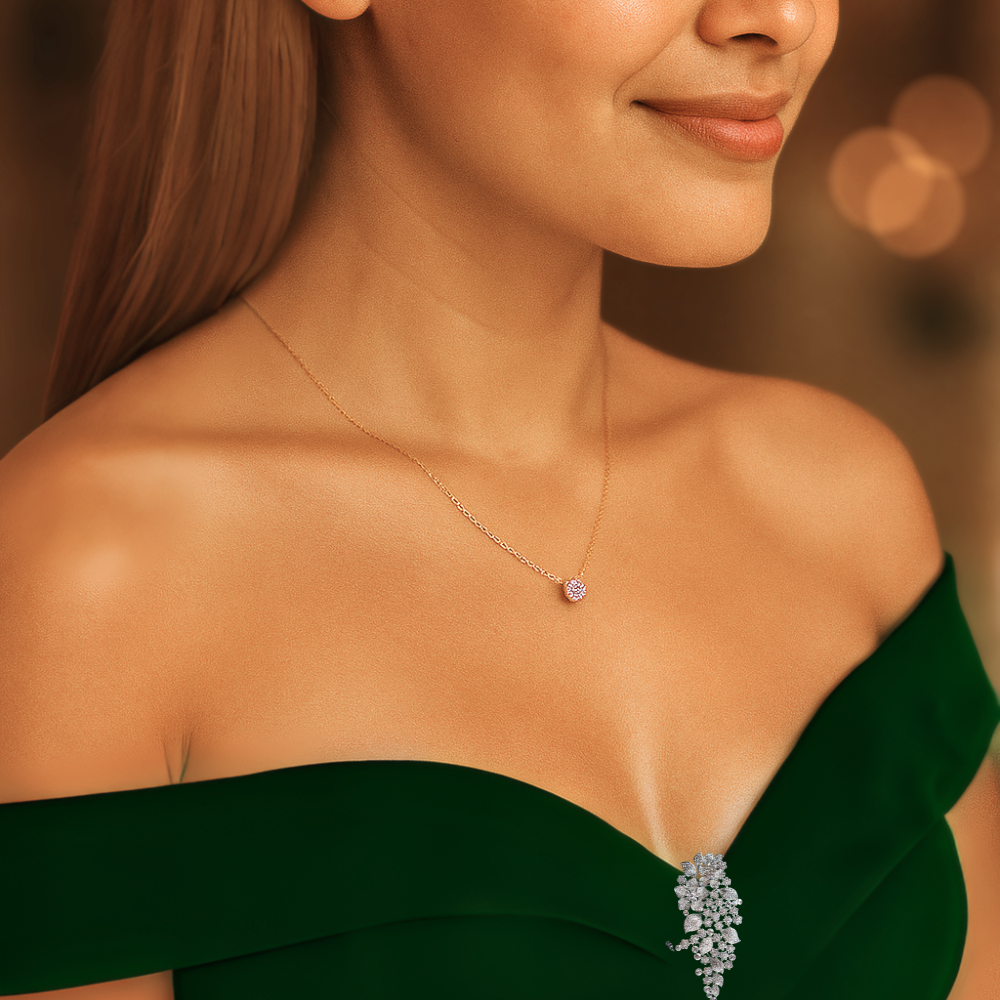 Women’s Lanyard Necklace with Geometric Pendant Design 2