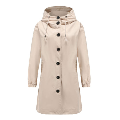 Women's Mid-Length Hooded Jacket