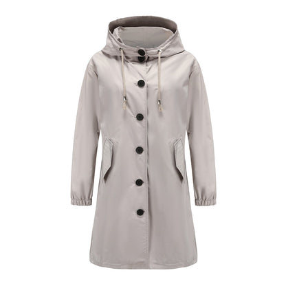 Women's Mid-Length Hooded Jacket