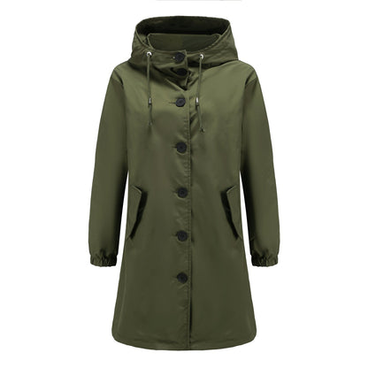 Women's Mid-Length Hooded Jacket