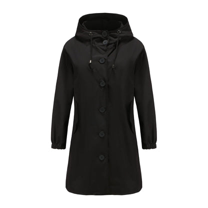 Women's Mid-Length Hooded Jacket