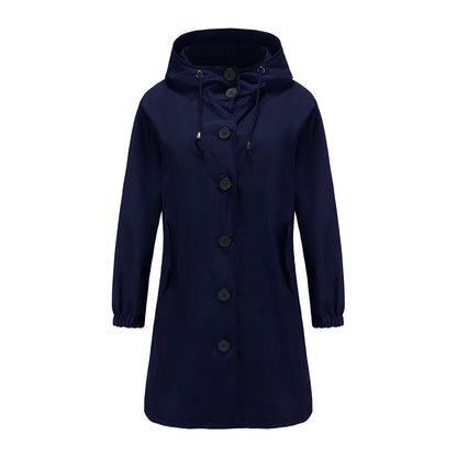 Women's Mid-Length Hooded Jacket