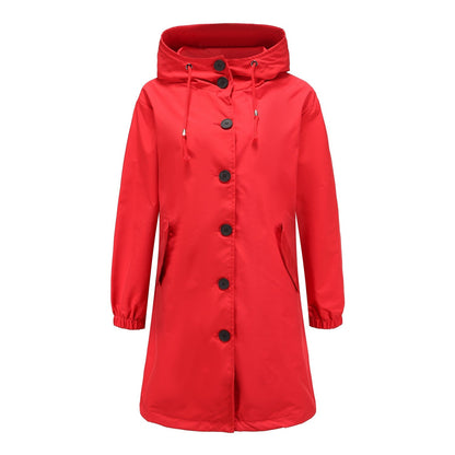Women's Mid-Length Hooded Jacket