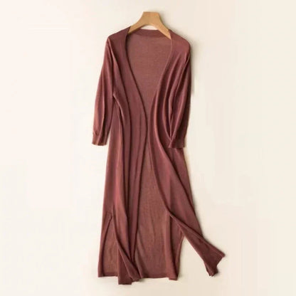 Women's Open Front Long Cardigan