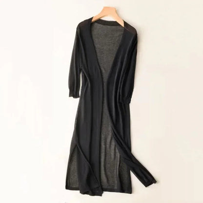 Women's Open Front Long Cardigan
