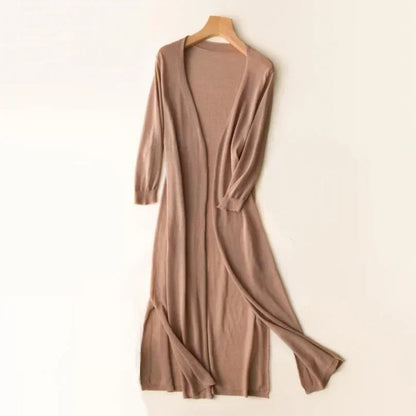 Women's Open Front Long Cardigan