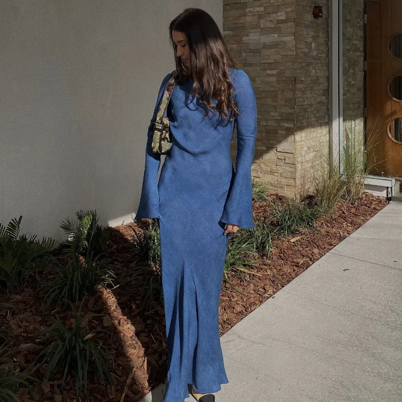 Women's Maxi Dress with Long Sleeve