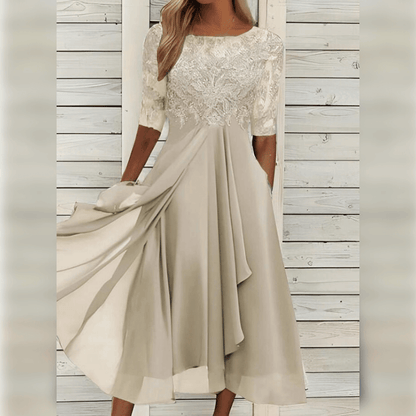 Women’s Lace Bodice Midi Dress