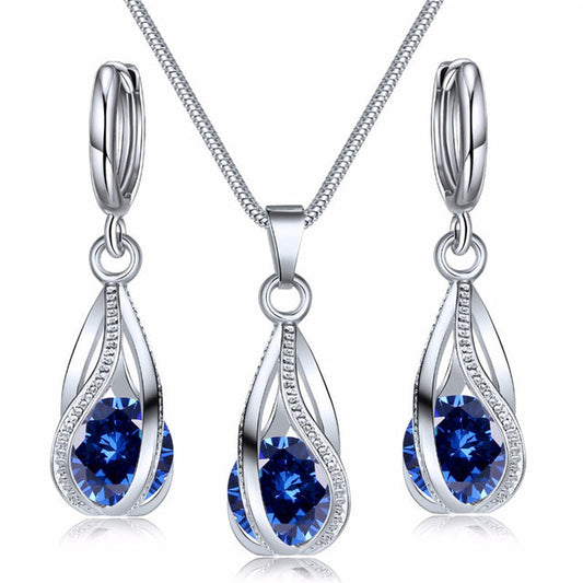 Women’s Necklace and Earring Set with Snowflake Design 0