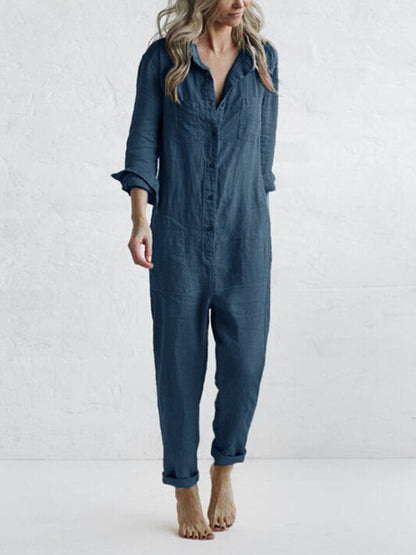 Women's Jumpsuit with Button-Down Front