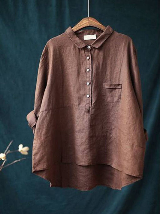 Women's Long Sleeve Blouse with Buttons